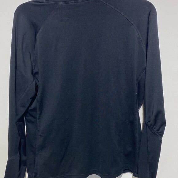 Champion Women's Black Stretch Full Zip Mock Neck Raglan Sweatshirt Size Large - Picture 8 of 9